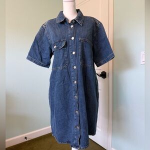 Universal Thread Blue Denim Midi Dress